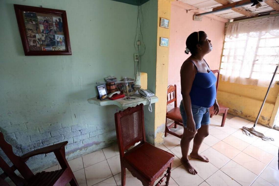 Tamara Valdes lives in the coastal town of Cojimar and worries that Irma could still cause damages to her house."