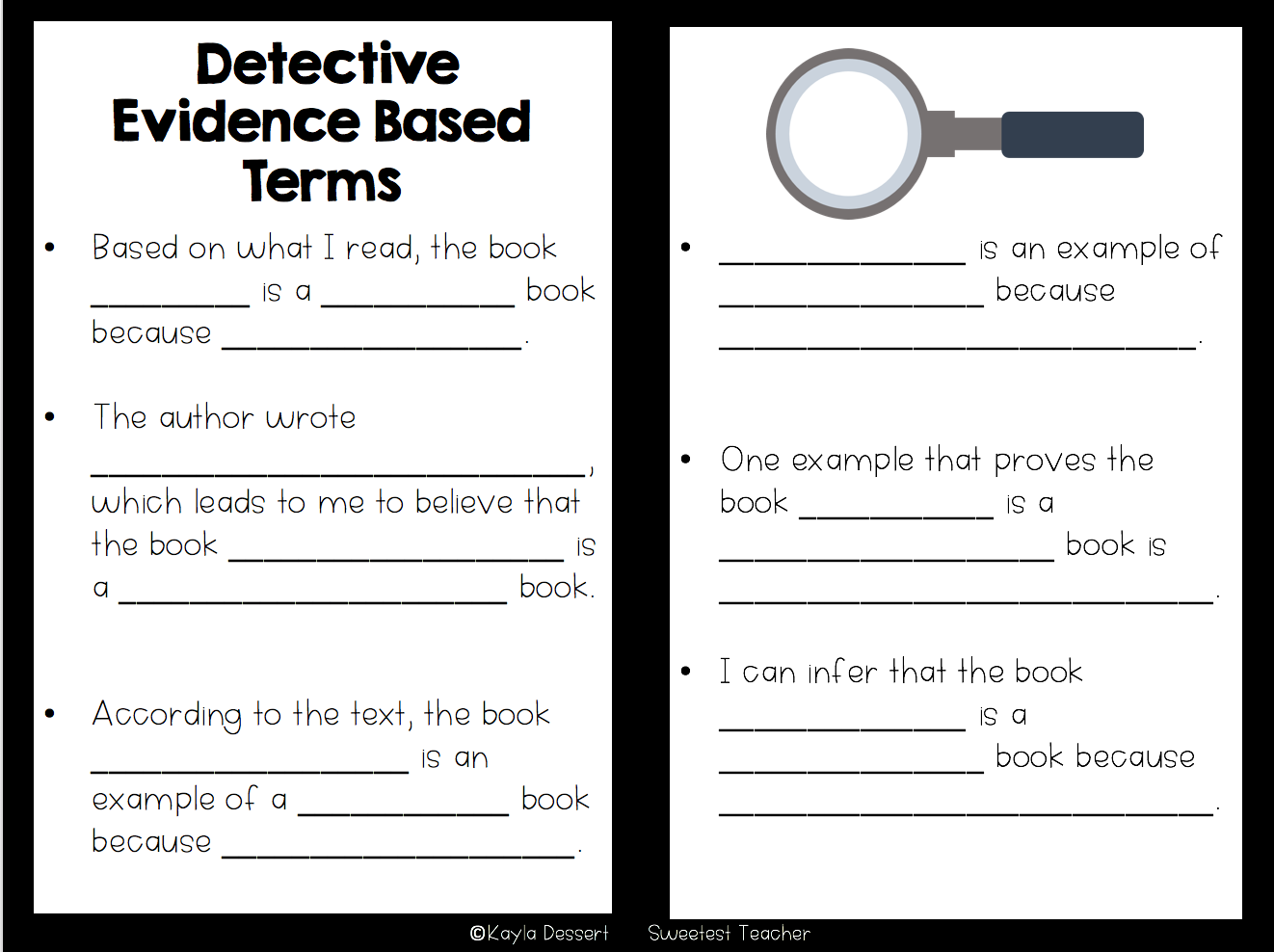 Example of student packet