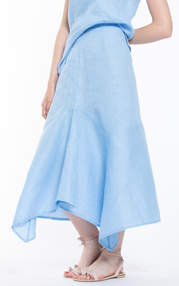 MAIRA Linen Midi Skirt