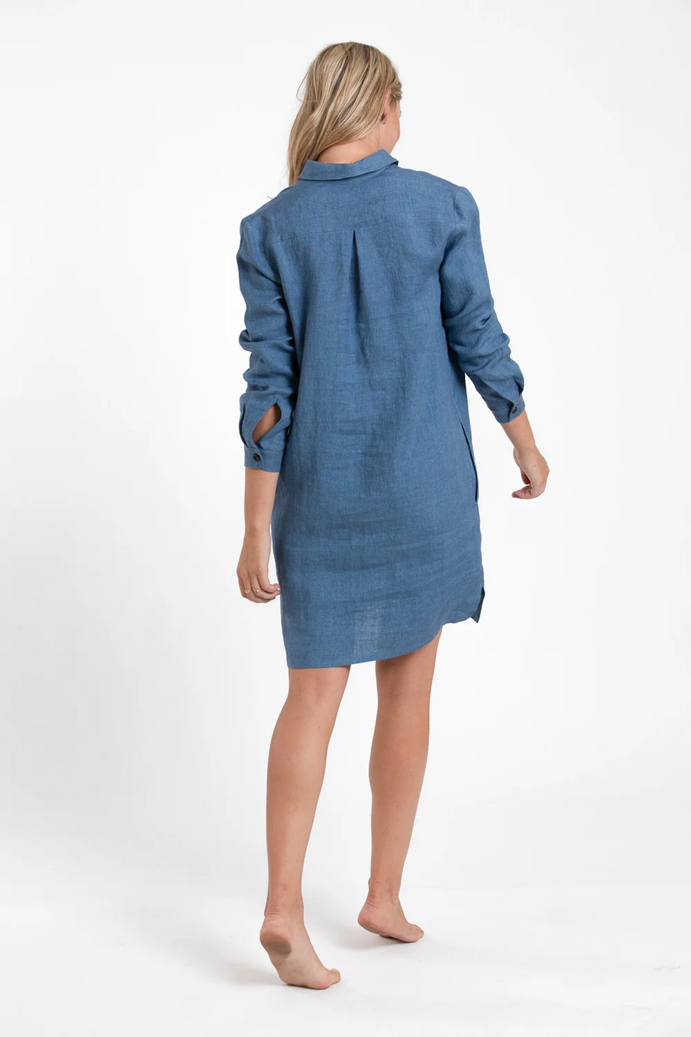 DARIA Linen Shirt Dress  ewosee
