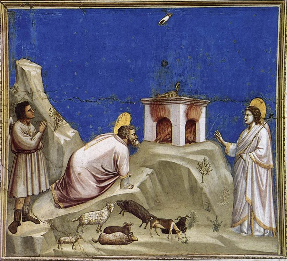 "Joachim's Sacrificial Offering" - Giotto - 1306