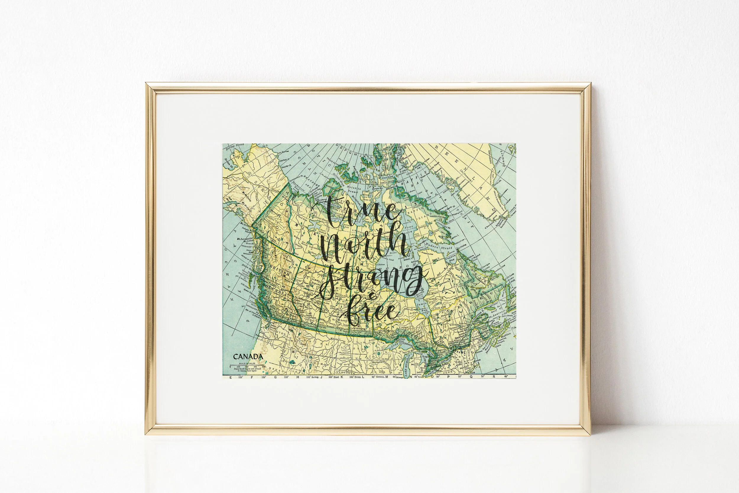 Canada Vintage Map Art Print — Peak Paper Co.