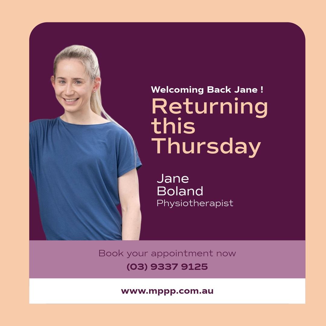 Welcome back Jane 🤍

We&rsquo;re so excited to welcome Jane, our pelvic floor physiotherapist, back from maternity leave! 🎉

Jane can support a wide range of needs, including:
&bull; Pelvic floor concerns
&bull; Prolapse management and pessary fitt