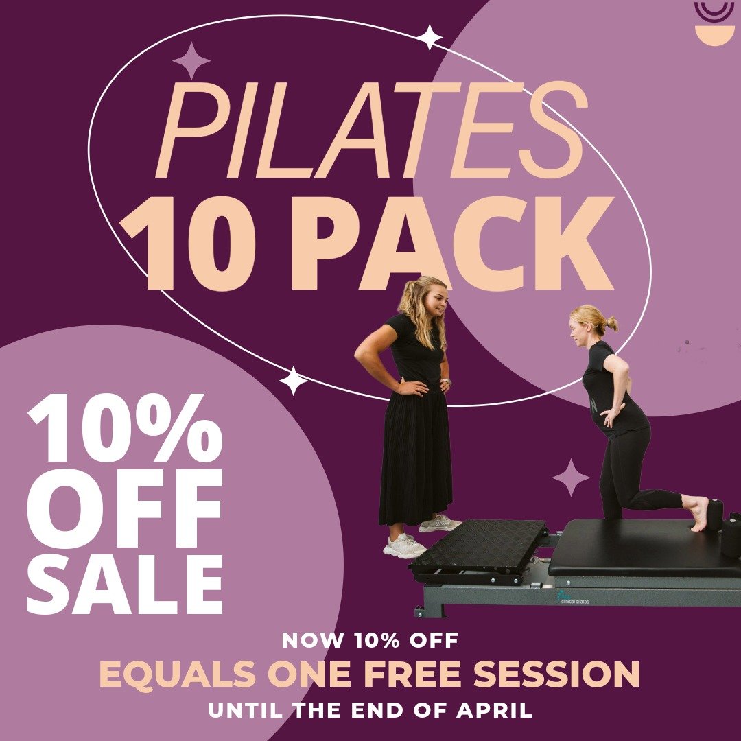 Ready to move, feel stronger, and save? ✨

For a limited time, grab 10% OFF our Pilates 10-Pack - which equals one session FREE! 💪

More time in the studio, more progress, and more you-time.

📞 Call us on 9337 9125
🌐 Or purchase easily through our