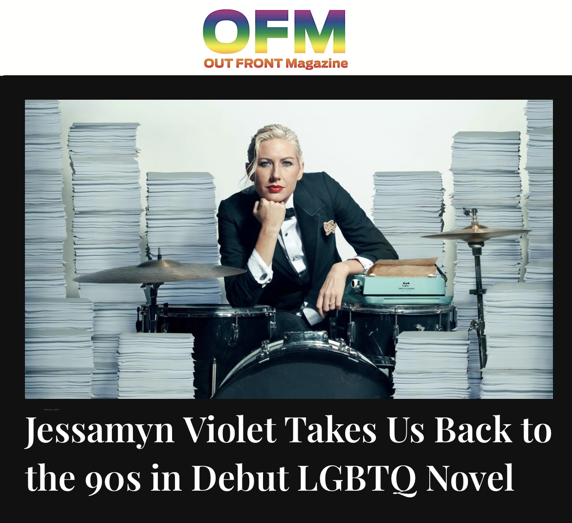 Front Page of Out Front Magazine for Book Release Day