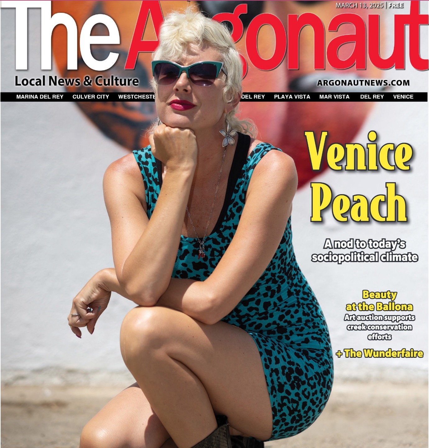 Venice Peach Cover Feature in Westside LA's Newspaper The Argonaut