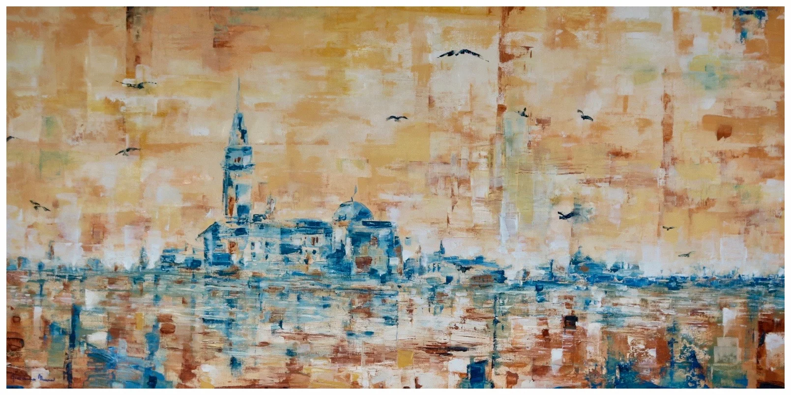  RIFLESSI IN LAGUNA (cm 100x50) 