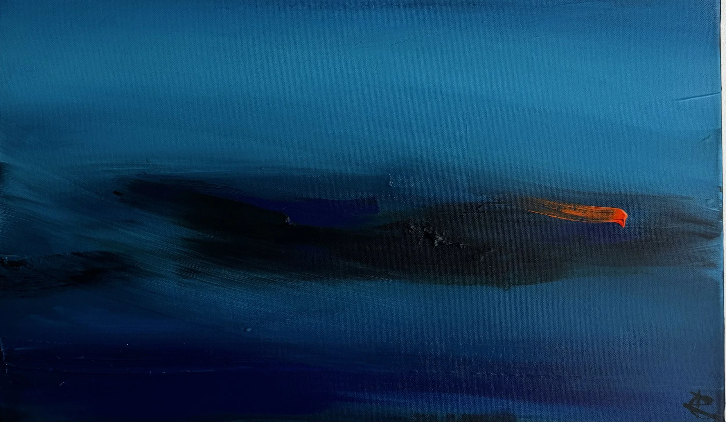 Blue Blue orange horizon