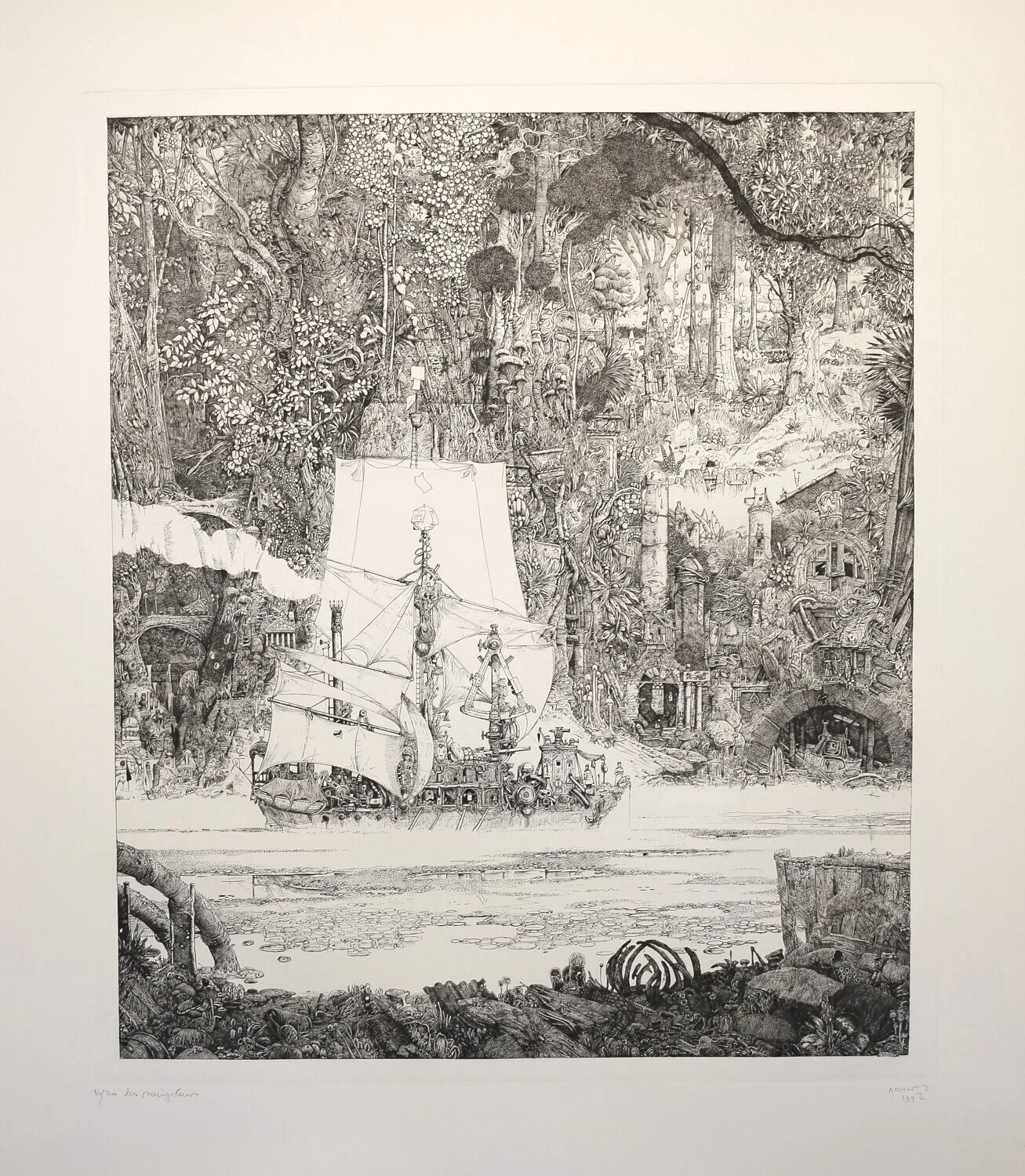 Philippe Mohlitz作 版画「Les reveurs」（Les Navigateurs - Philippe 