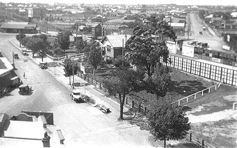 001 View of Mentone Station from Kilbreda Tower, 1928 _ Mordialloc and District Historical Society.jpg