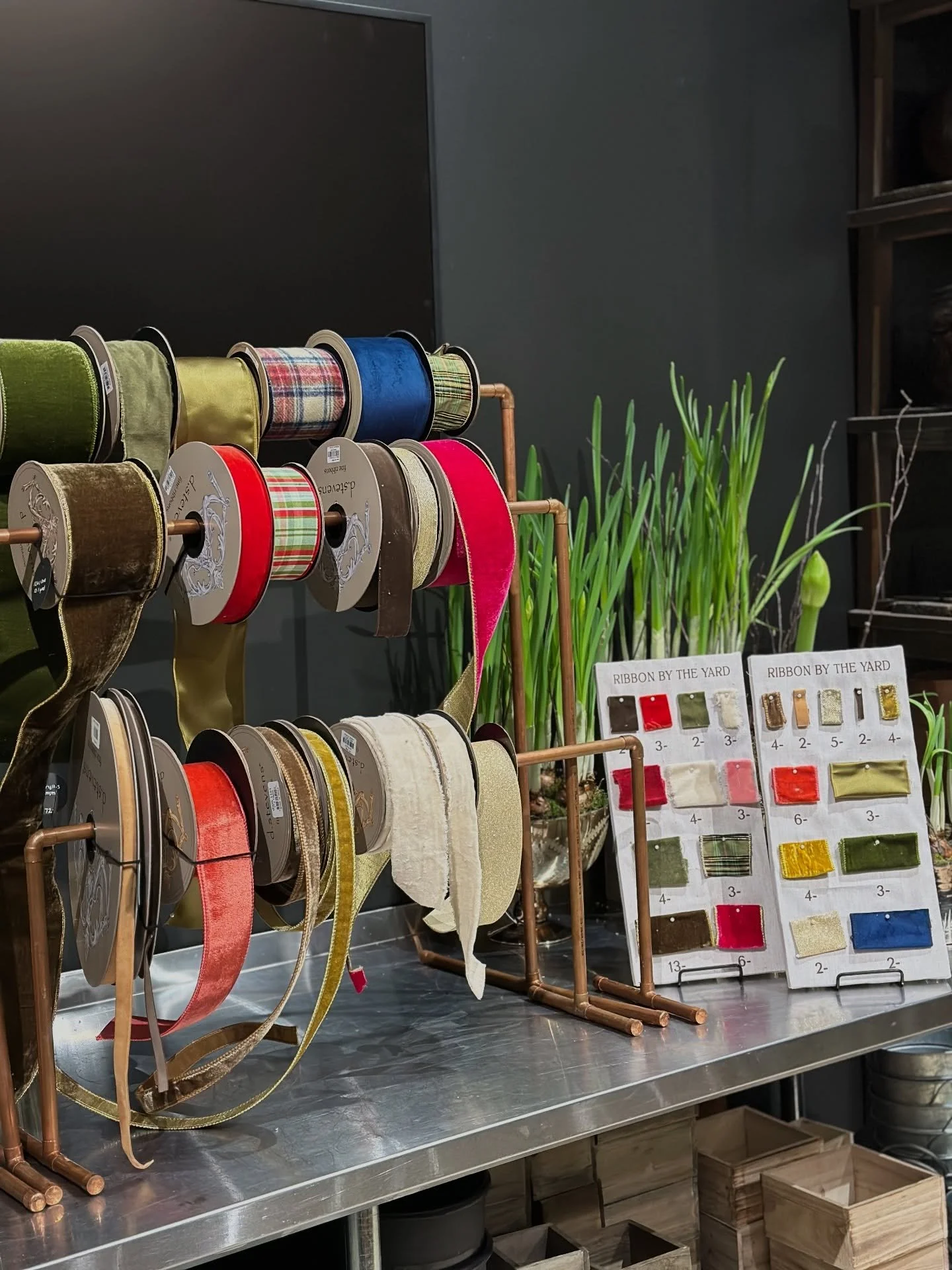 need some gorgeous ribbon?! we sell by the yard (or roll). a beautiful hand selected collection from d. stevens, perfect for gifts, bows, bows, bows, embellishments and decorating! 

shop at Atelier by elliestyled 
1900 Sheridan Road 
Highland Park 
