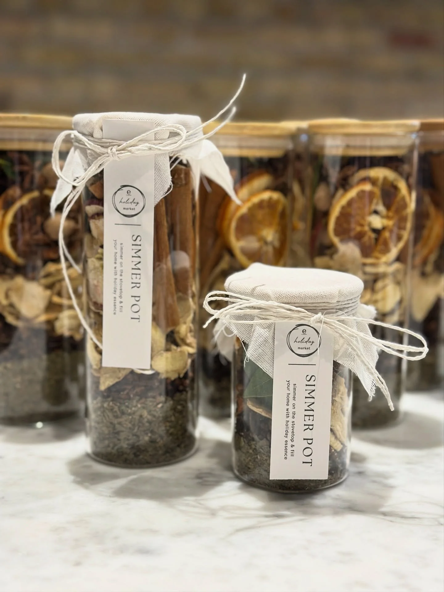 simmer pots are back! we create a custom blend of herbs, fruit and spices for you to simmer on your stovetop and fill your home with holiday essence! a perfect lil gift for teachers, hostesses, bffs&hellip;

available at our holiday market, or stop b