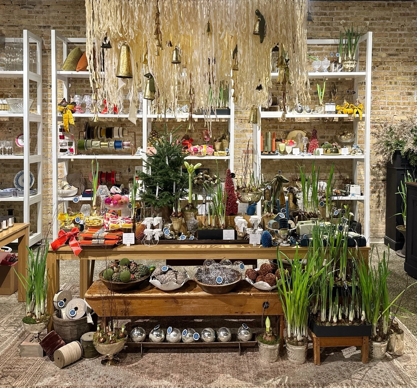 our pop up holiday shoppe is still open! in case you missed us for market, stop by Atelier and shop our holiday collection. we have amaryllis, paperwhites, ornaments, small gifts, garlands and sprigs, simmer pots, candles, bells, bells, bells and gob