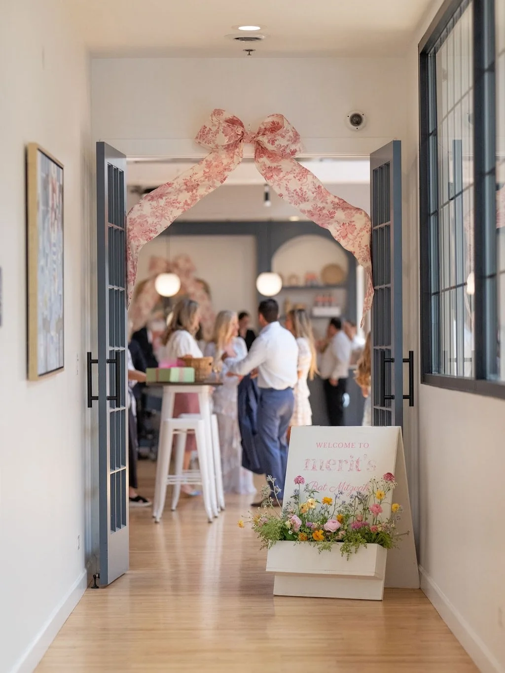 Towne &amp; Oak was the perfect backdrop for this flowery and pretty, love shack inspired mitzvah honoring Merit. the event space was sun kissed and highlighted all the details and touches 

so many of the details were crafted my mom, which made it a