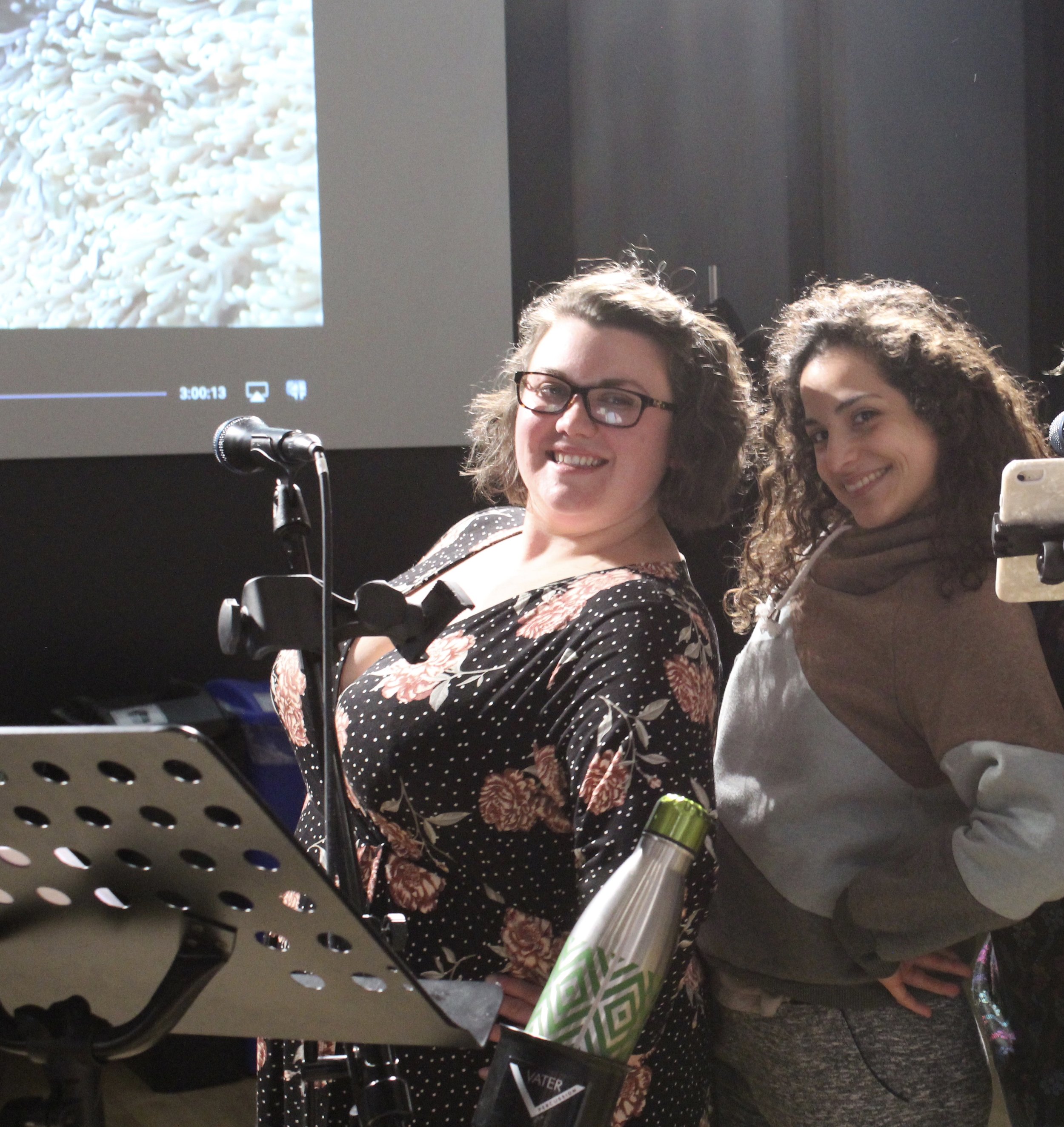 Caitlin Holland and Alejandra Ballon at Lynx studio, Alluvial Plain