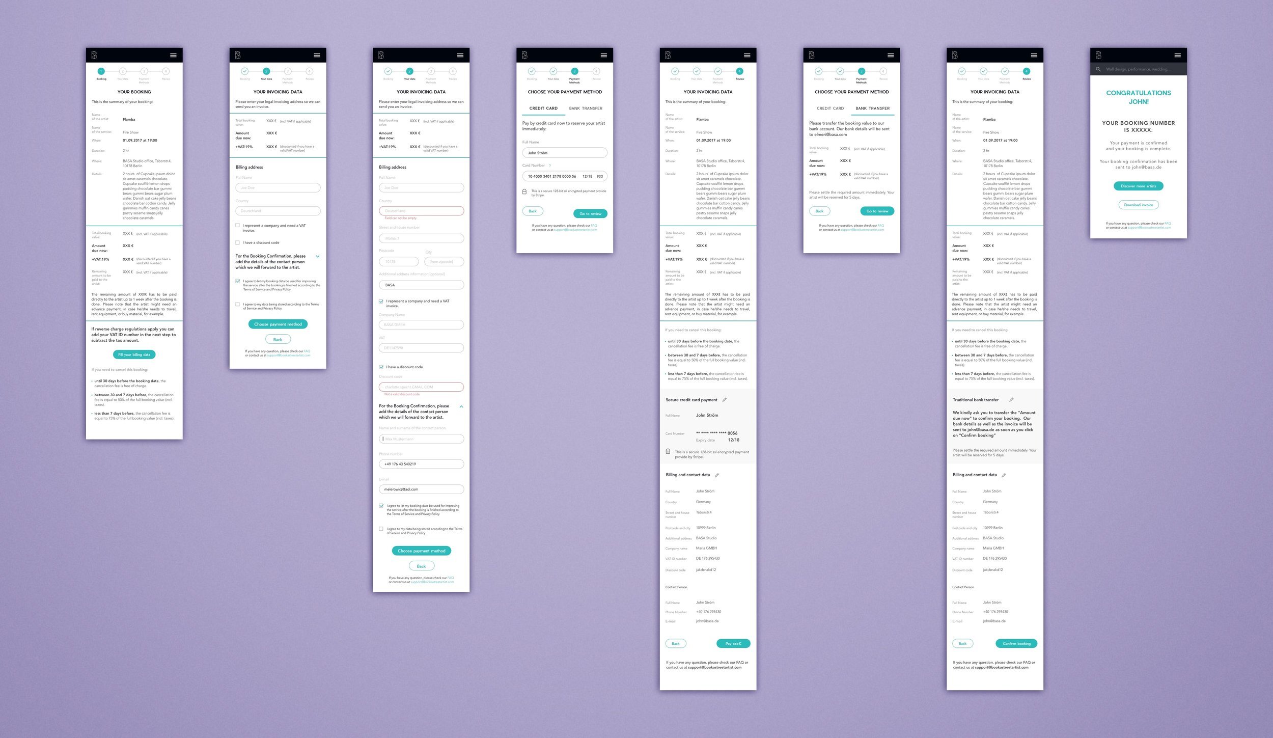 Payment - Client flow - mobile