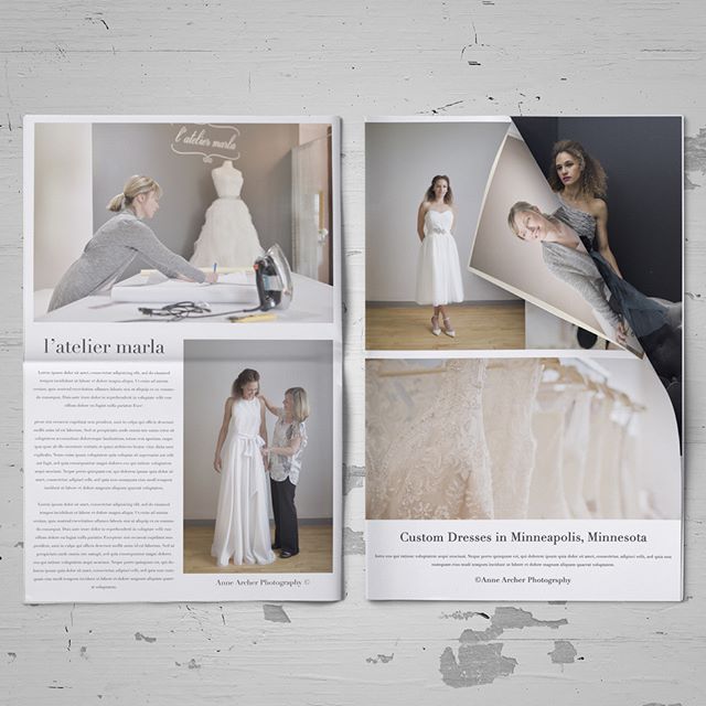 A mockup of a shoot I did last summer for @lateliermarla, a handcrafted custom and ready-to-wear bridal salon for the traditional and non-traditional bride. Check it out! #annearcherphotography #magazinestyle