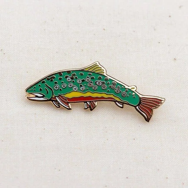 Brook Trout Enamel Pin - WILDSHIP STUDIO