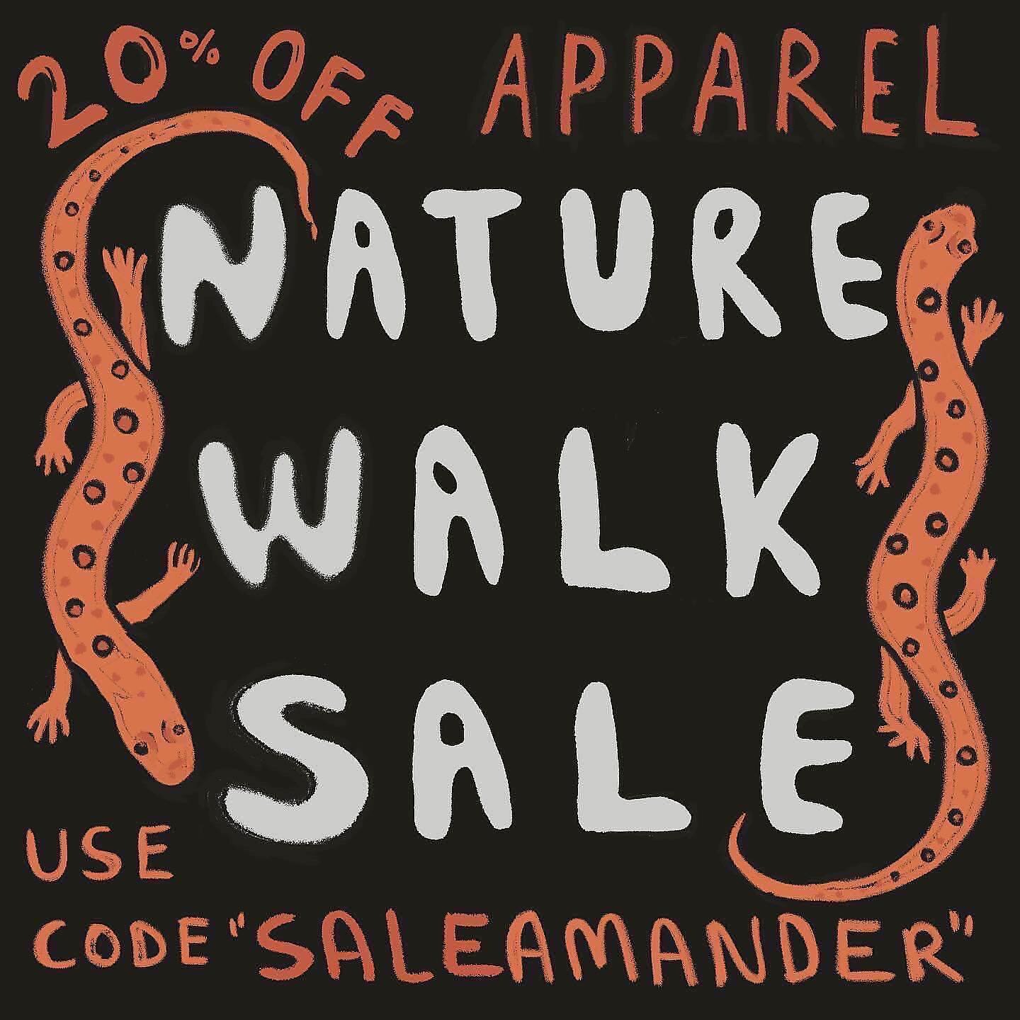 Running a S-A-L-E y'all! &quot;SALEAMANDER&quot;  for 20% off all clothing on the web! 🦎 Show this post in store to redeem at Yankee Springs 🍄
