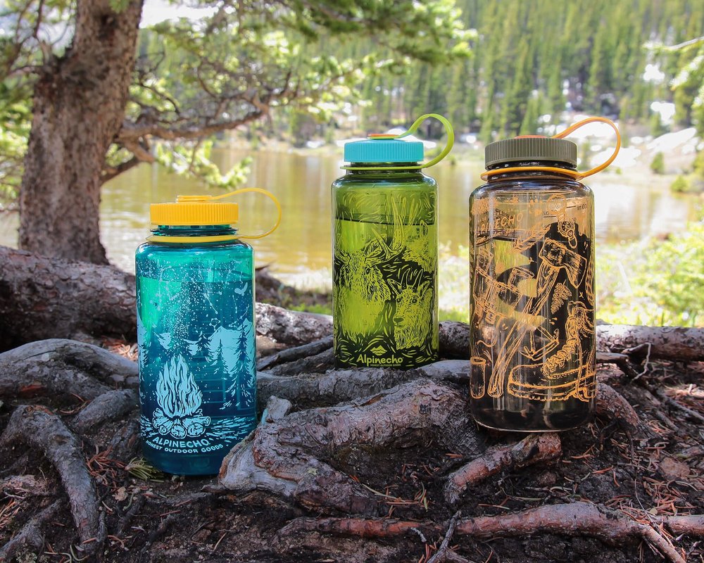 Wildlife Woodcut Water Bottle — NATURE WALK