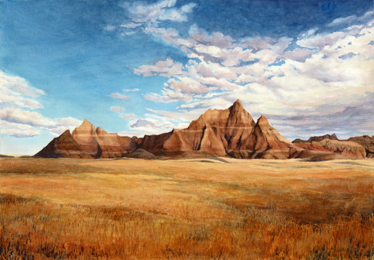Vampire Peak watercolor : 14 x 20" : print $175 : original available