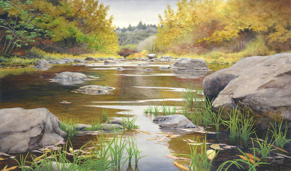 Owyhee North Fork watercolor : 14 x 24" : print $215 : original sold