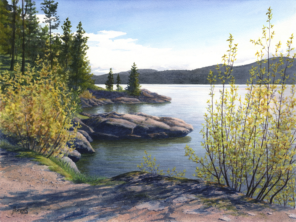 Tubbs Hill: Spring watercolor : 12 x 16" : print $115 : original sold