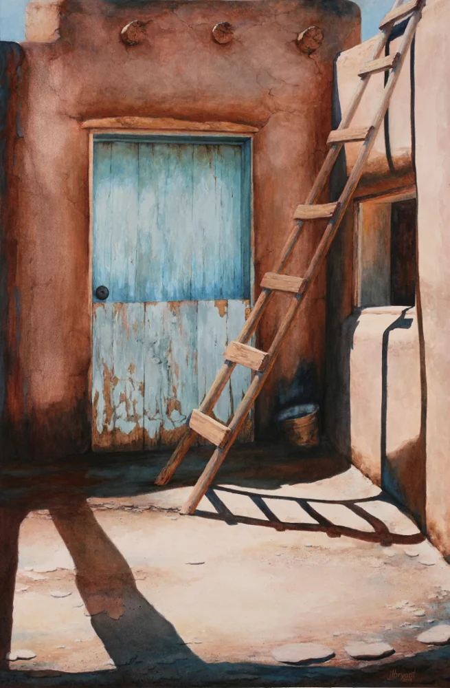 Corner Door watercolor : 28.5 x 19" : original NFS