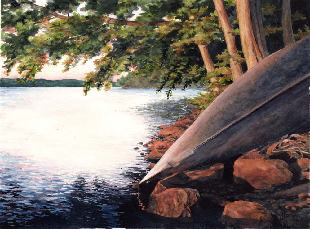 South Lake Sunset watercolor : 10 x 14" : print $85 : original available