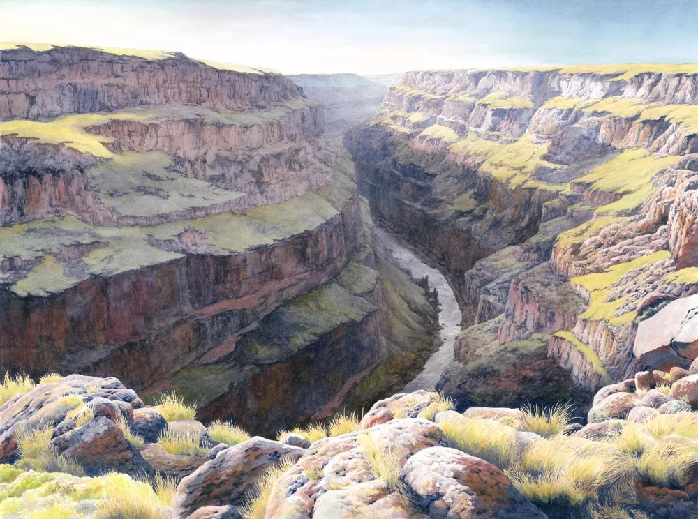 Bruneau River watercolor : 22 x 30” : print $275 : original available