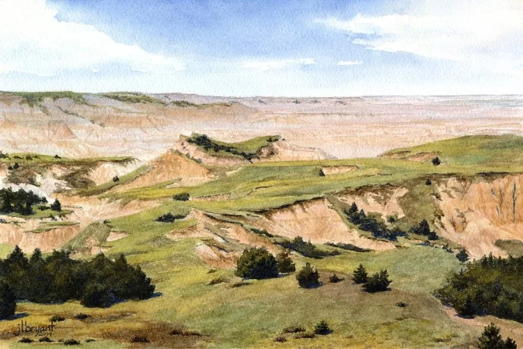 Palmer Creek from the Rim, Badlands National Park