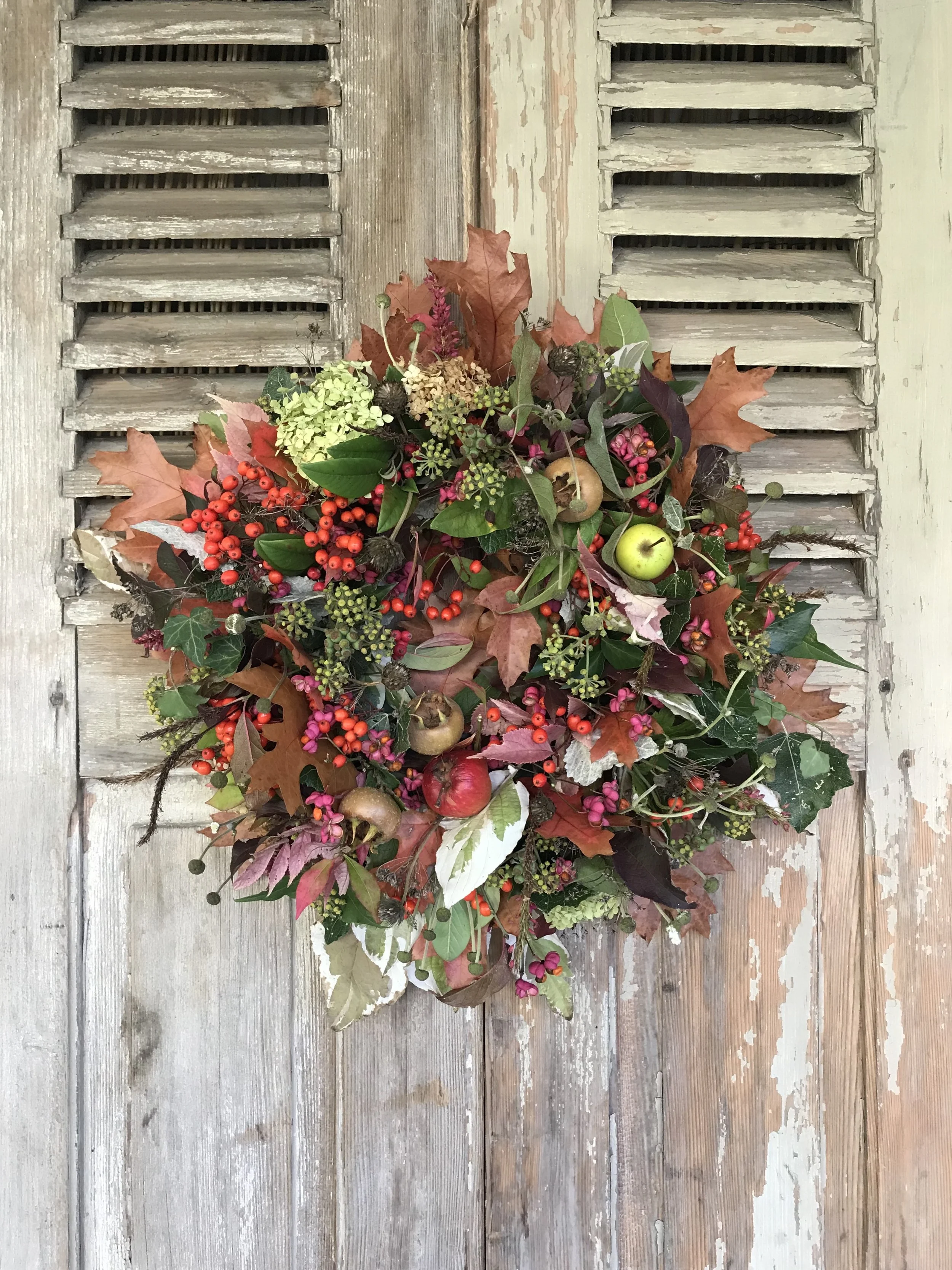 Foraged wreath by The Wildgirls.