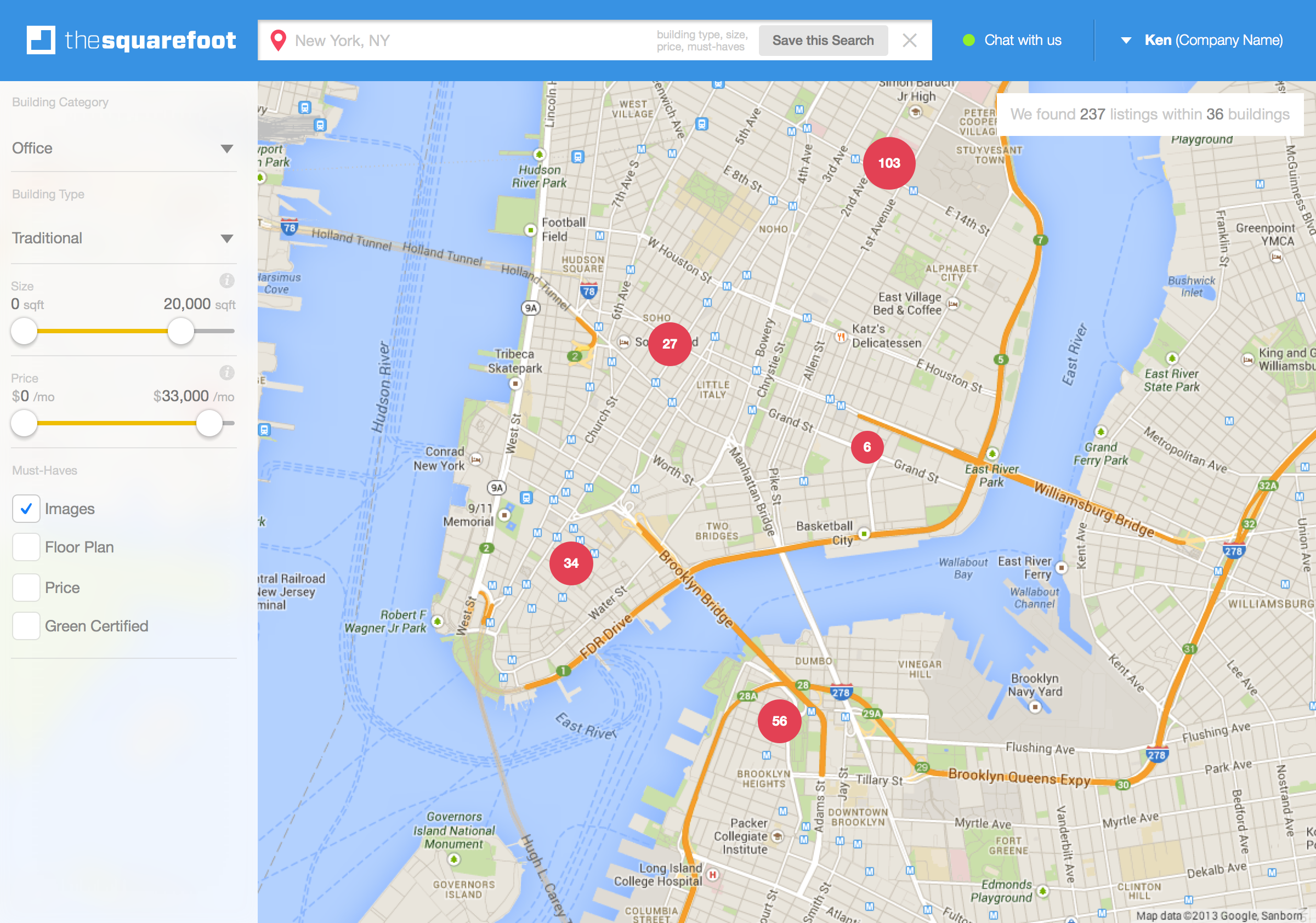 One of the earlier search interfaces we created. This was right before the major iOS design system change.