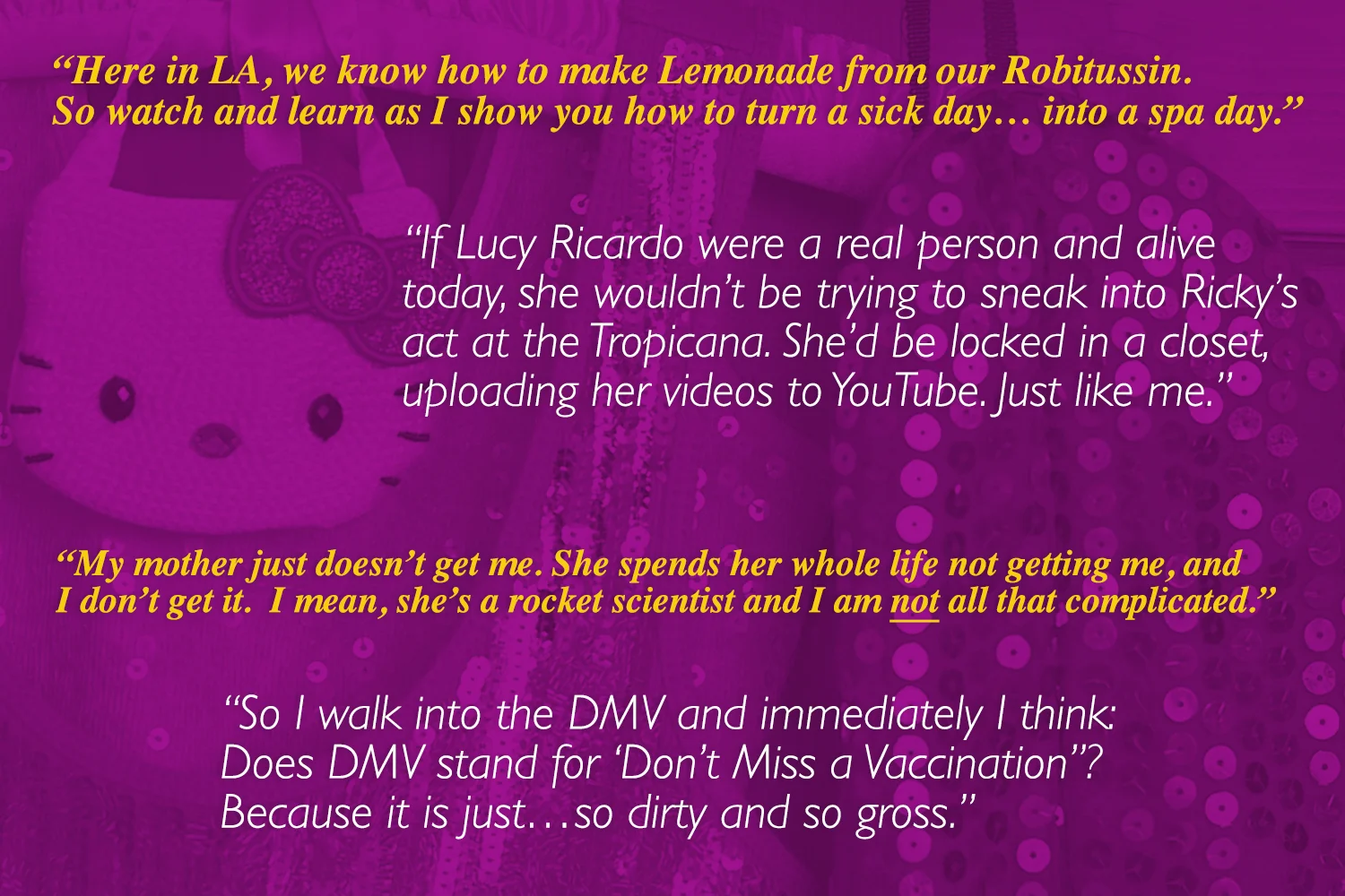 QUOTES FROM TINSEL TOWNSEND OF TINSEL’S TOWN. Click to enlarge.