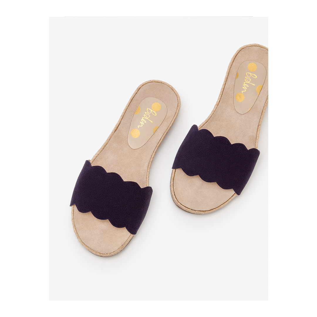 Navy espadrille slides by Boden £60