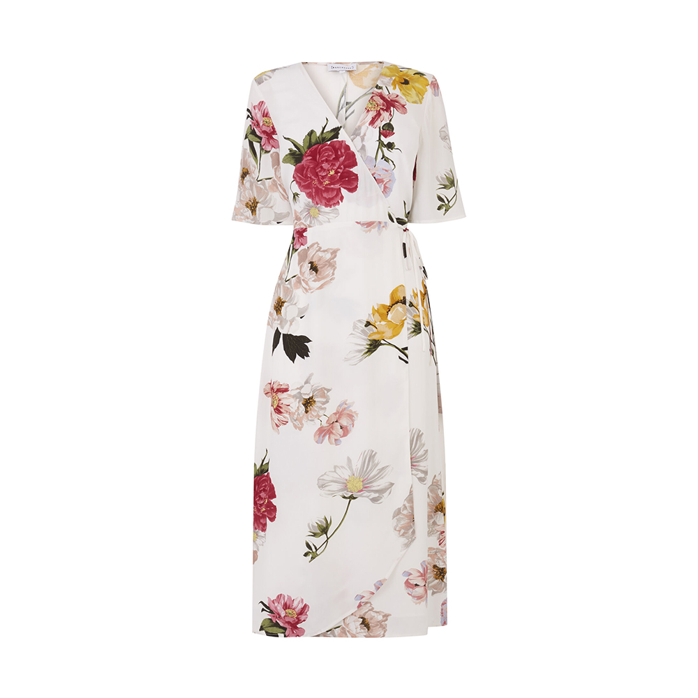 Floral midi wrap dress by Warehouse £55 