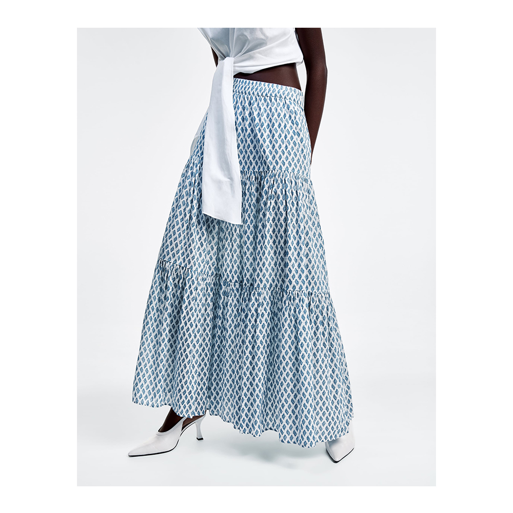 Long printed skirt by Zara £29.99