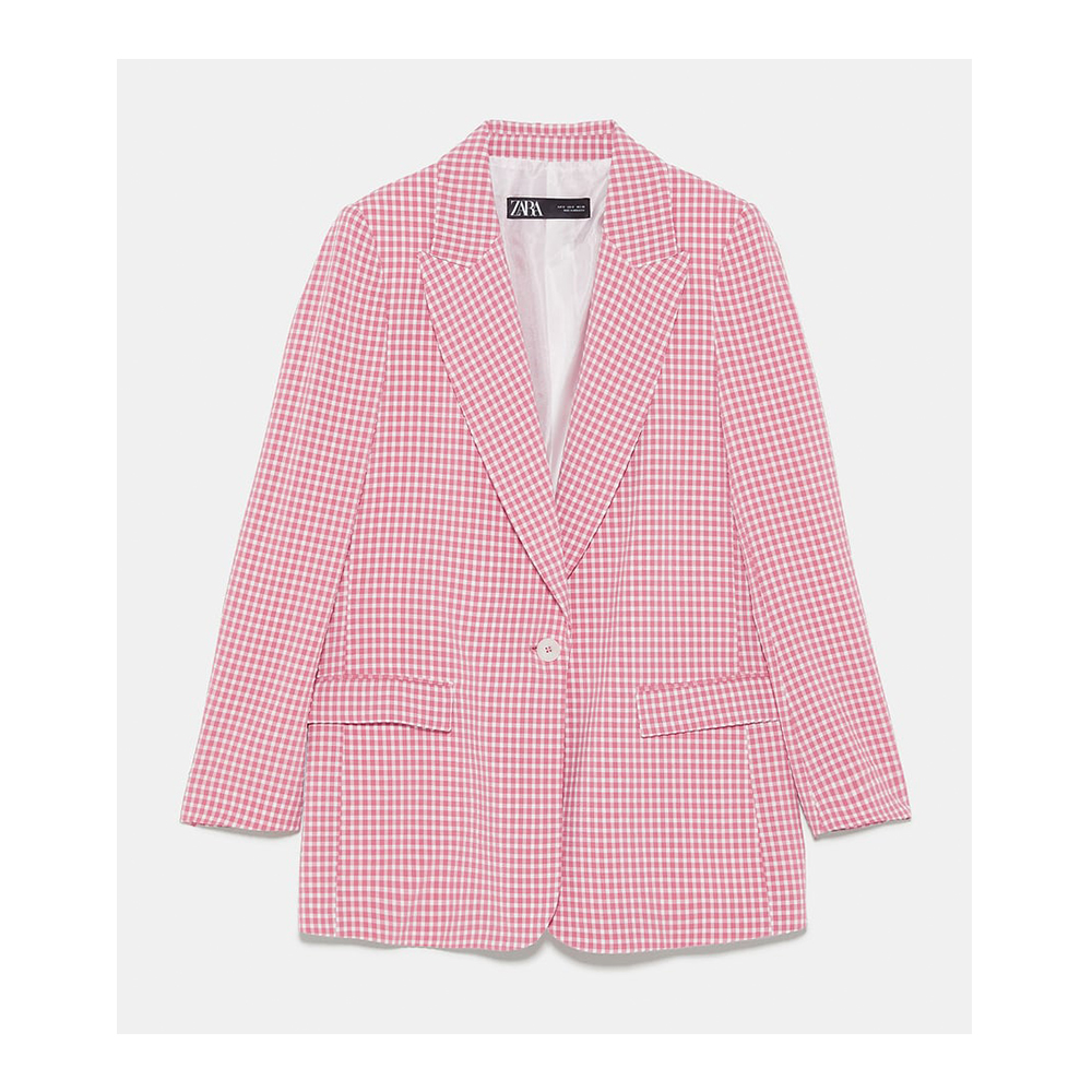 Gingham blazer by Zara £49.99