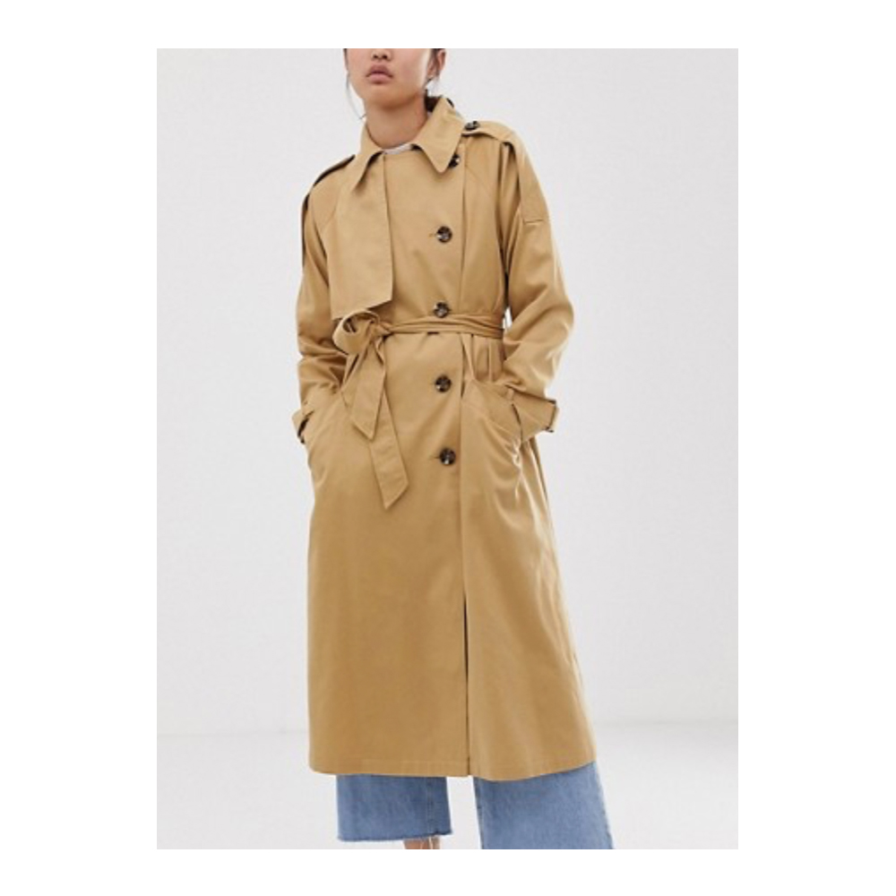 Longline trench coat at ASOS £60