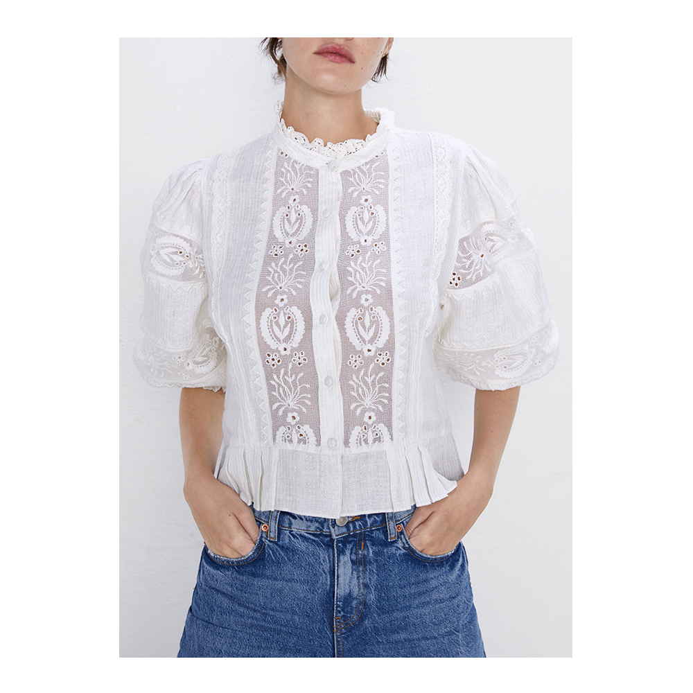 Embroidered blouse by Zara £49.99