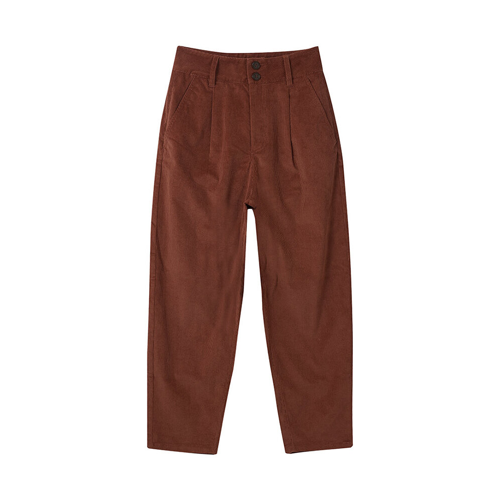 Cord trousers in brick by Sideline £175