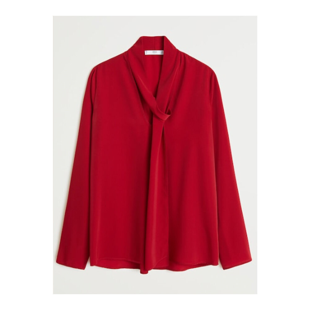 Bow satin blouse by Mango £35.99