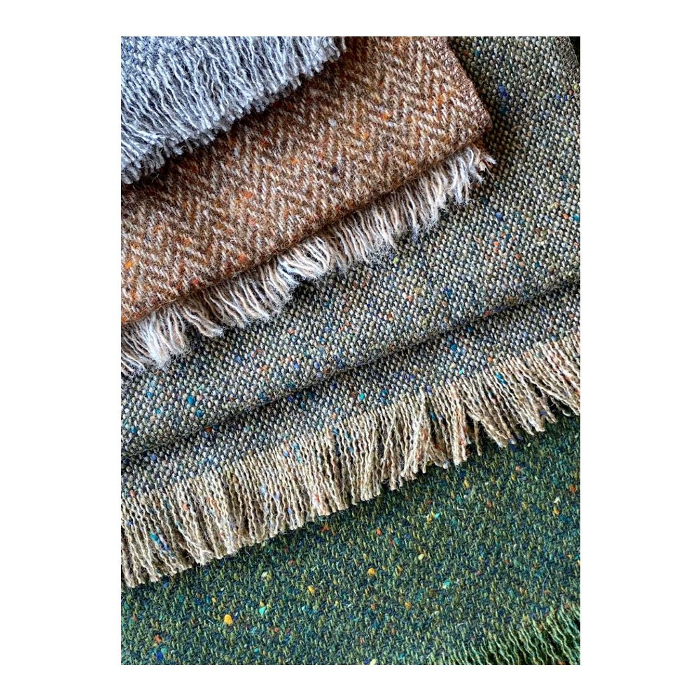Tweed scarf £45, Bramble Green