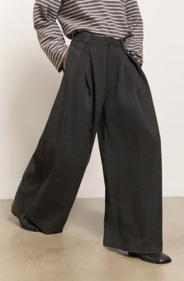 Pleated Grey Pants