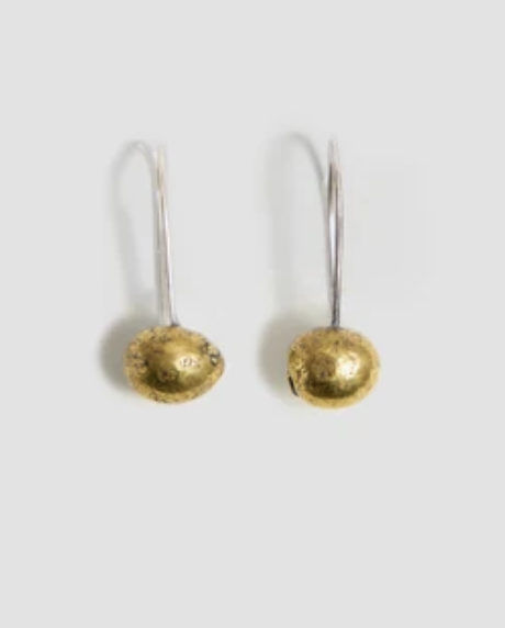 Greta Earrings - Brass