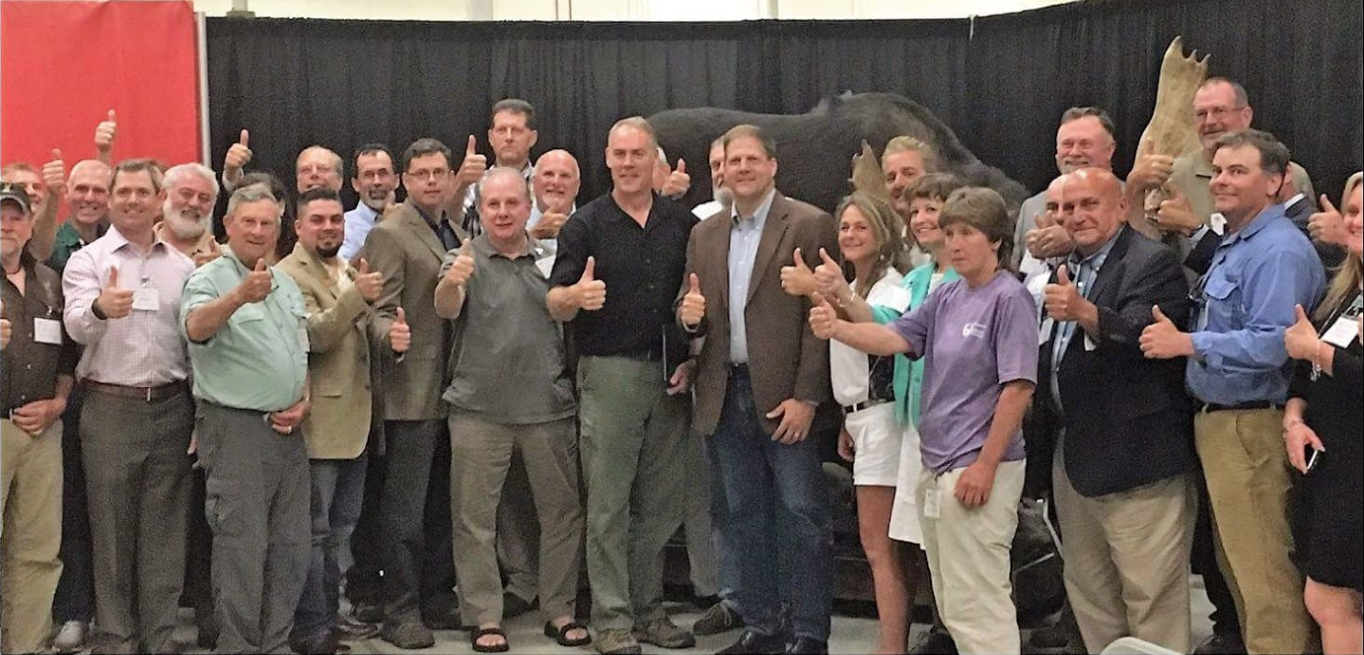 Governor Chris Sununu with representatives of NH's Sportsmen & Women community.
