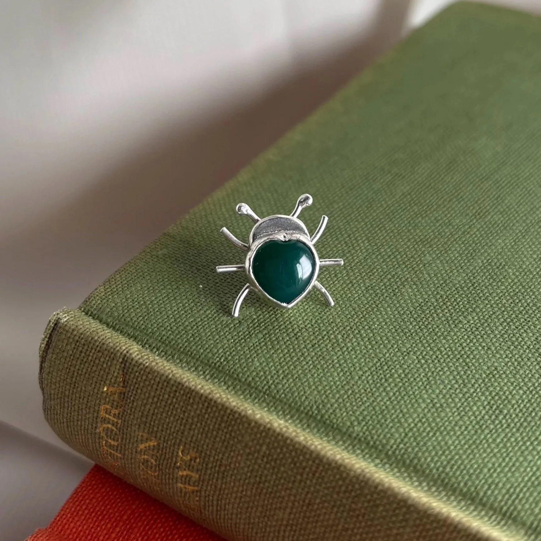 COING SOON / Love Bug Pin - Green Onyx