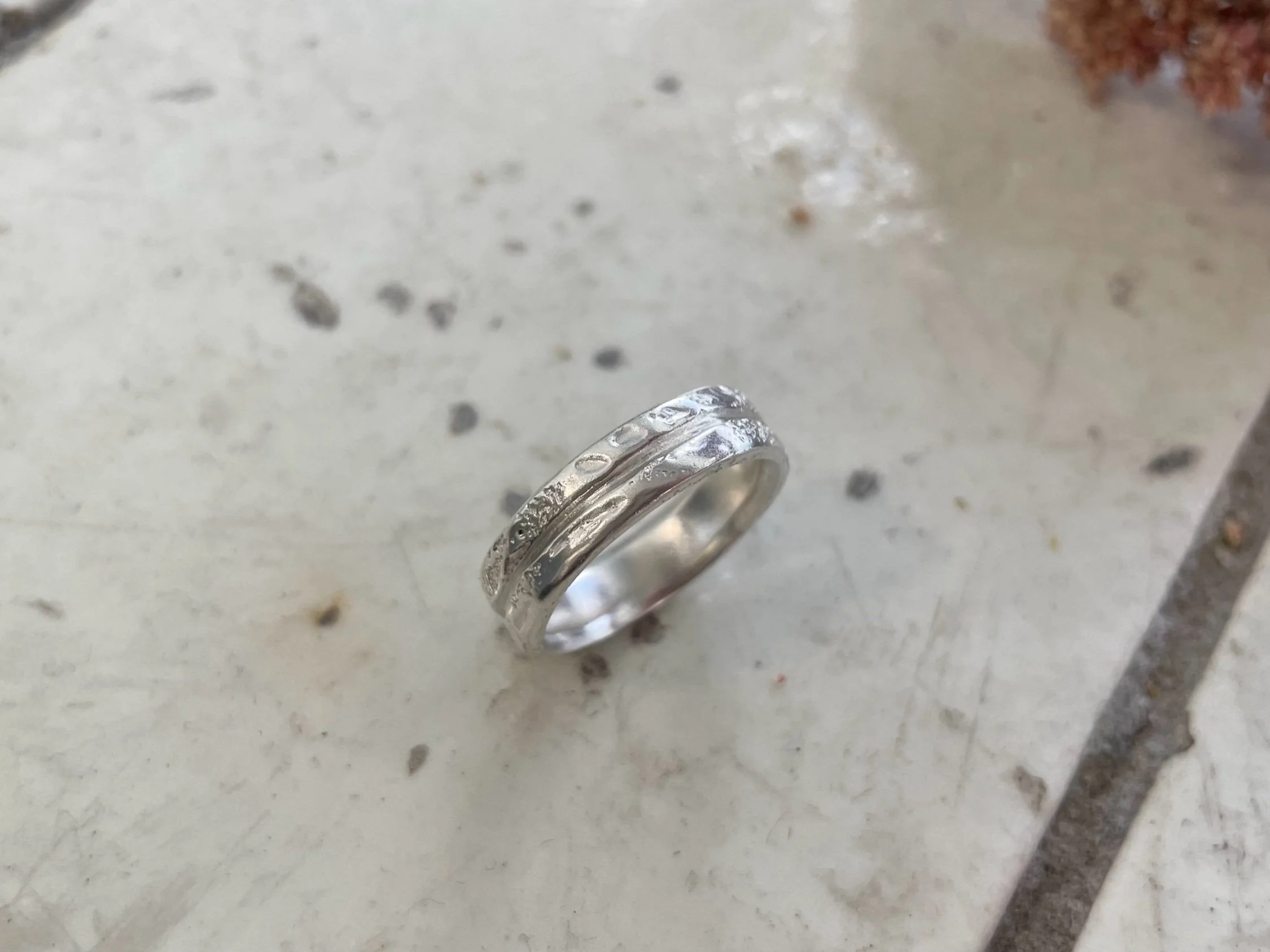 Wide Double Sandstone Ring