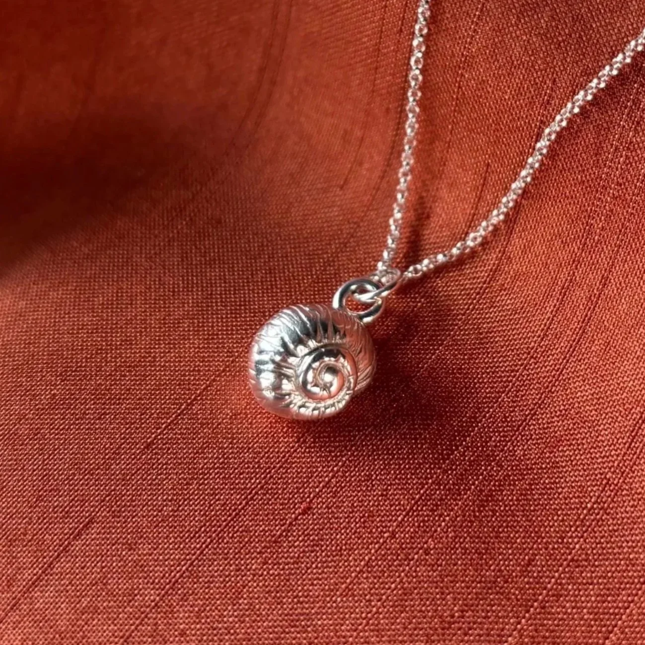 Silver Snail Shell Pendant