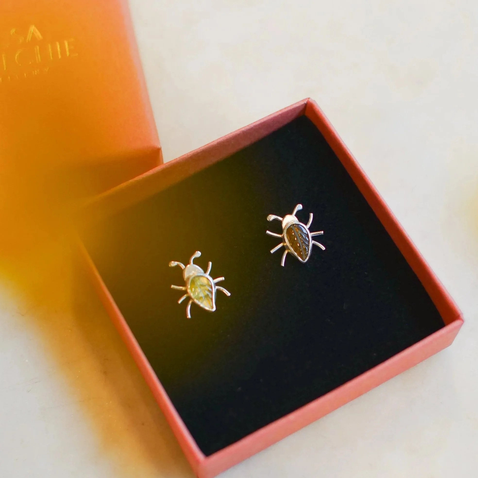 Green Leaf Bug Studs ~ Limited Edition, Ready to Ship